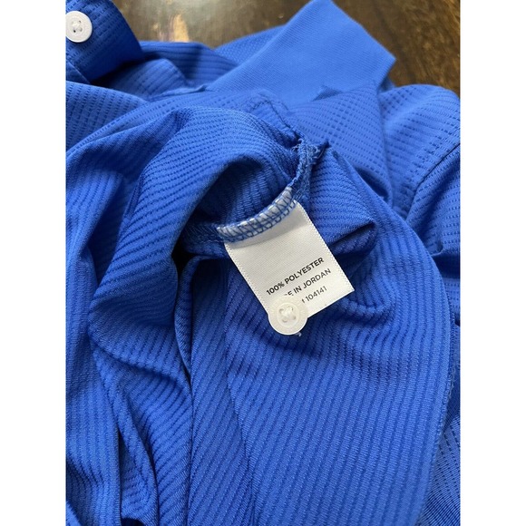 Walter Hagen Blue Striped Moisture Wicking Golf Polo Shirt Men’s Size Medium - Picture 6 of 6